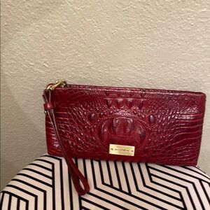 Brahmin RED Embossed Wristlet